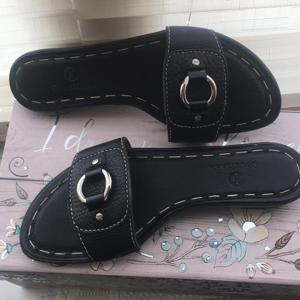 COLE HAAN  Leather Slides